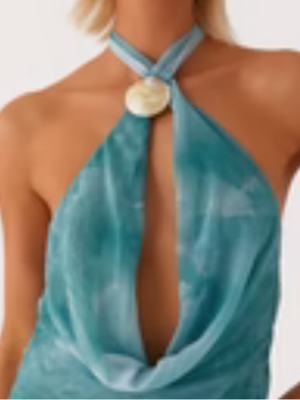 Peppermayo Oceans Away Deep Cowl Mini Dress Green Tie Dye NWT
S US 4 - Picture 9 of 15